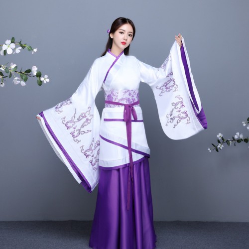 Chinese ancient traditional dance costumes hanfu fairy princess drama cosplay robes anime Japanese Korean dance kimono dresses
